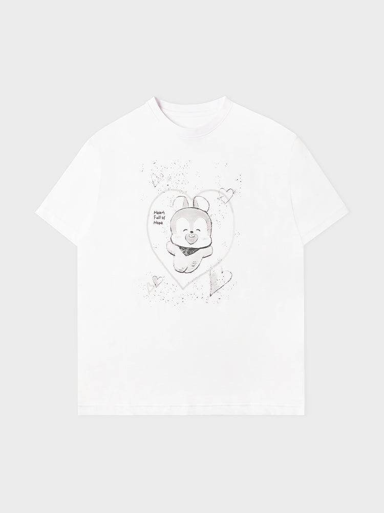 [APPAREL][BTS] BT21 MANG BASIC STREET SHORT SLEEVE T-SHIRT WHITE