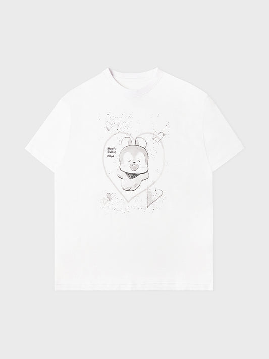 [APPAREL][BTS] BT21 MANG BASIC STREET SHORT SLEEVE T-SHIRT WHITE