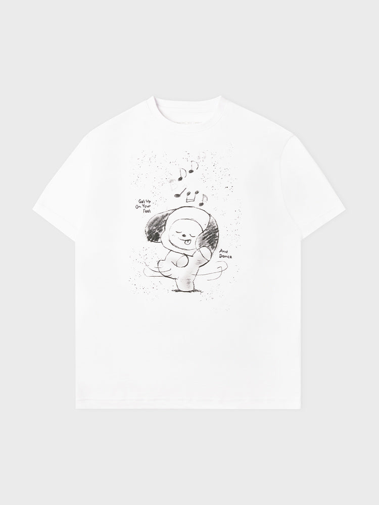 [APPAREL][BTS] BT21 CHIMMY BASIC STREET SHORT SLEEVE T-SHIRT WHITE