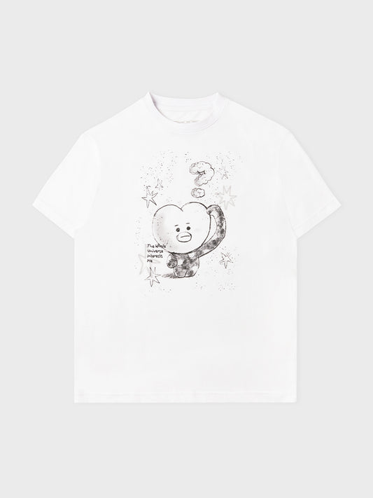 [APPAREL][BTS] BT21 TATA BASIC STREET SHORT SLEEVE T-SHIRT WHITE