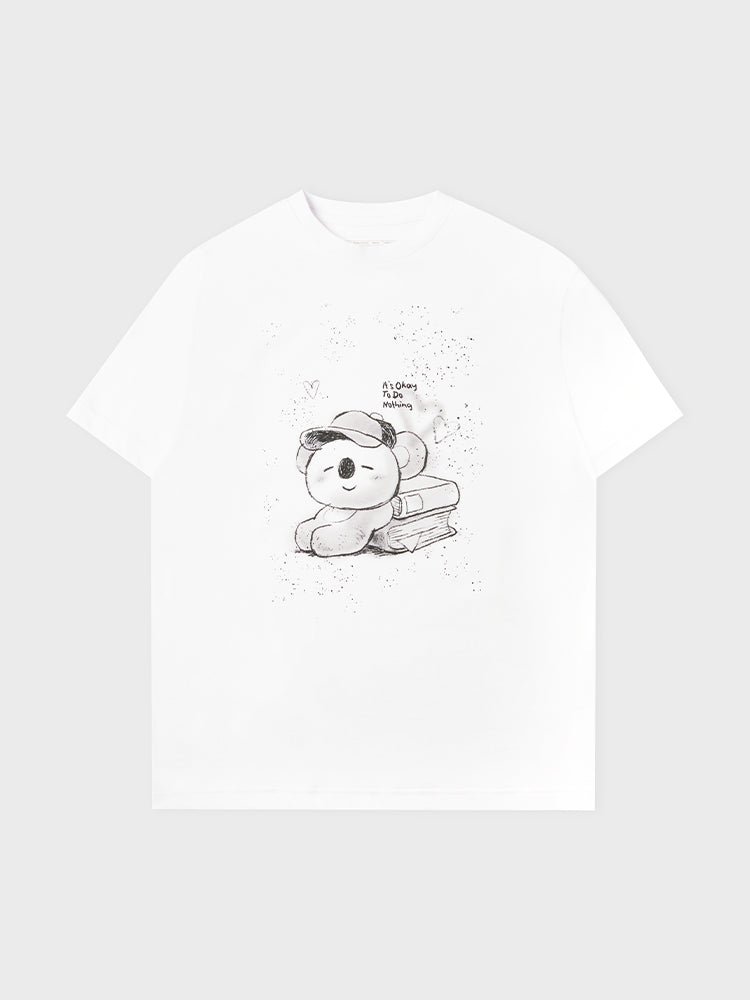 [APPAREL][BTS] BT21 KOYA BASIC STREET SHORT SLEEVE T-SHIRT WHITE