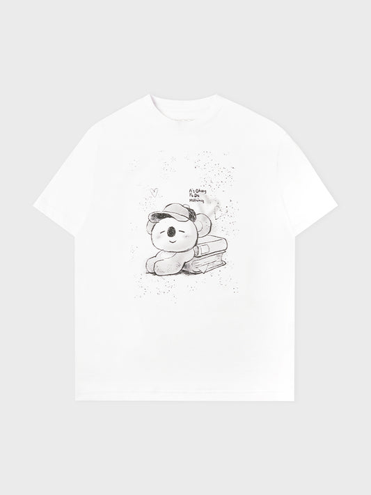 [APPAREL][BTS] BT21 KOYA BASIC STREET SHORT SLEEVE T-SHIRT WHITE