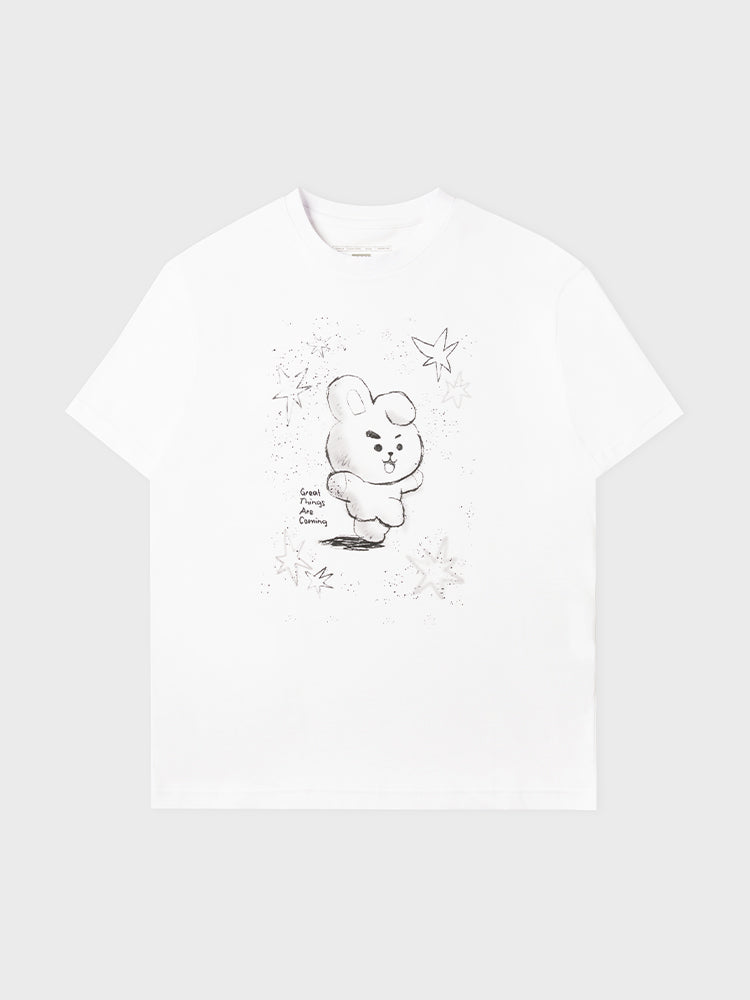[APPAREL][BTS] BT21 COOKY BASIC STREET SHORT SLEEVE T-SHIRT WHITE