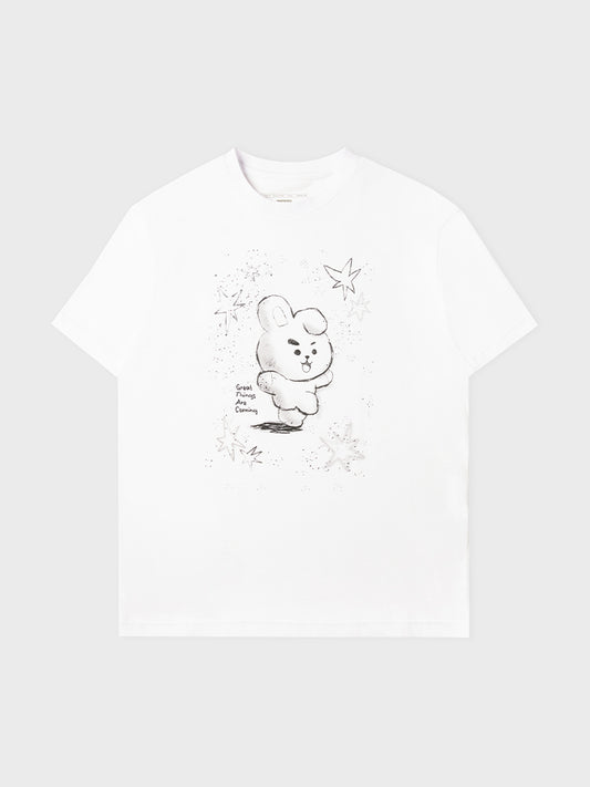 [APPAREL][BTS] BT21 COOKY BASIC STREET SHORT SLEEVE T-SHIRT WHITE