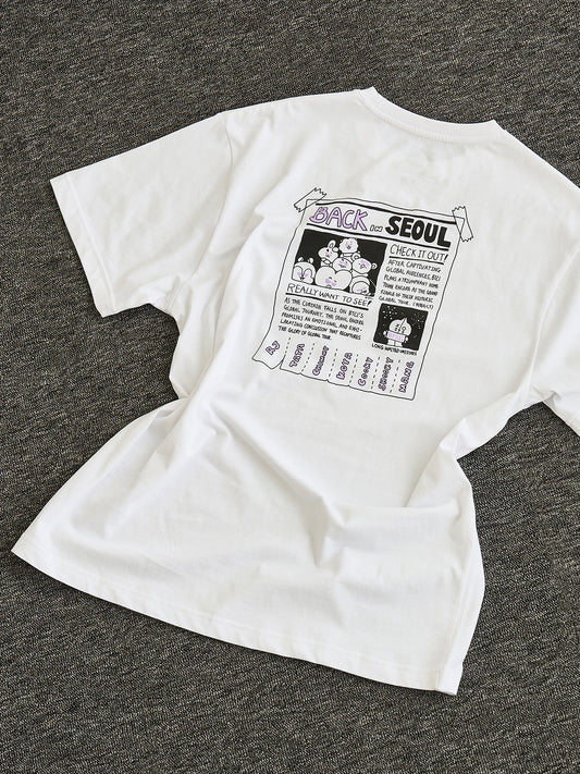 [APPAREL][BTS] BT21 SHORT SLEEVE T-SHIRT SEOUL CITY EDITION WHITE