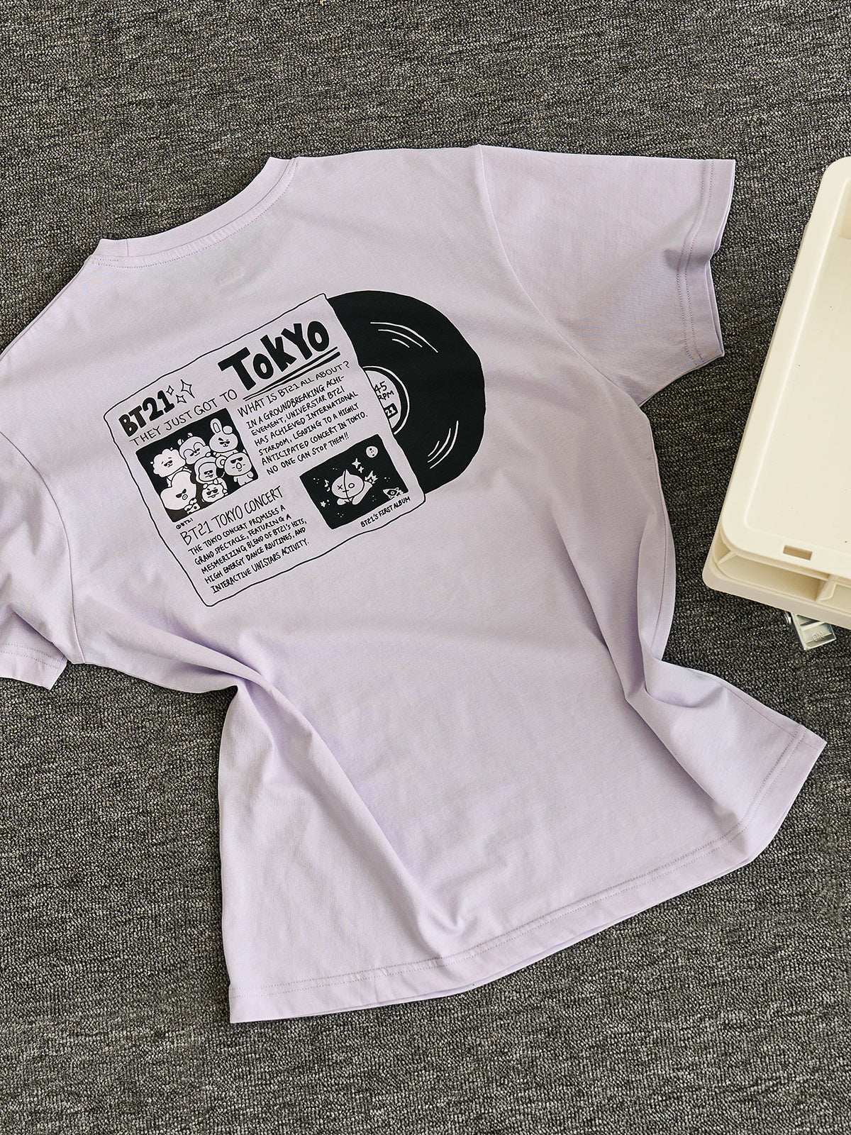 [APPAREL][BTS] BT21 SHORT SLEEVE T-SHIRT TOKYO CITY EDITION PURPLE
