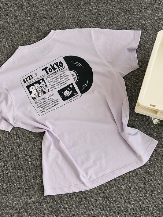 [APPAREL][BTS] BT21 SHORT SLEEVE T-SHIRT TOKYO CITY EDITION PURPLE