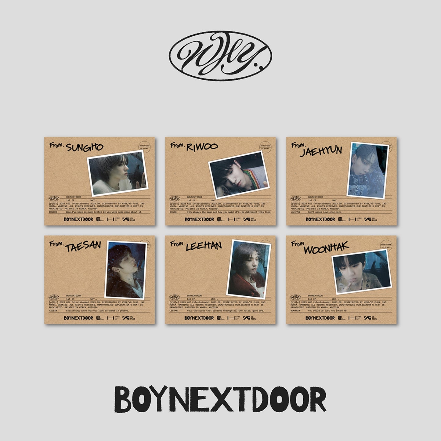 [BOYNEXTDOOR] 1st EP Album - WHY.. (LETTER ver.) [RANDOM]