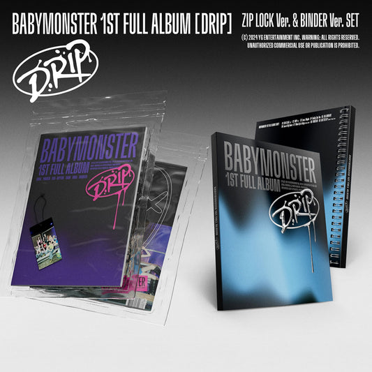 [BABYMONSTER] 1st Full Album - DRIP (ZIP LOCK + BINDER Ver.) [SET]