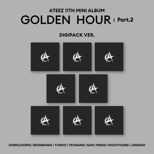 [ATEEZ] 11th Mini Album - GOLDEN HOUR : Part.2 (Digipack Ver.) [SET]