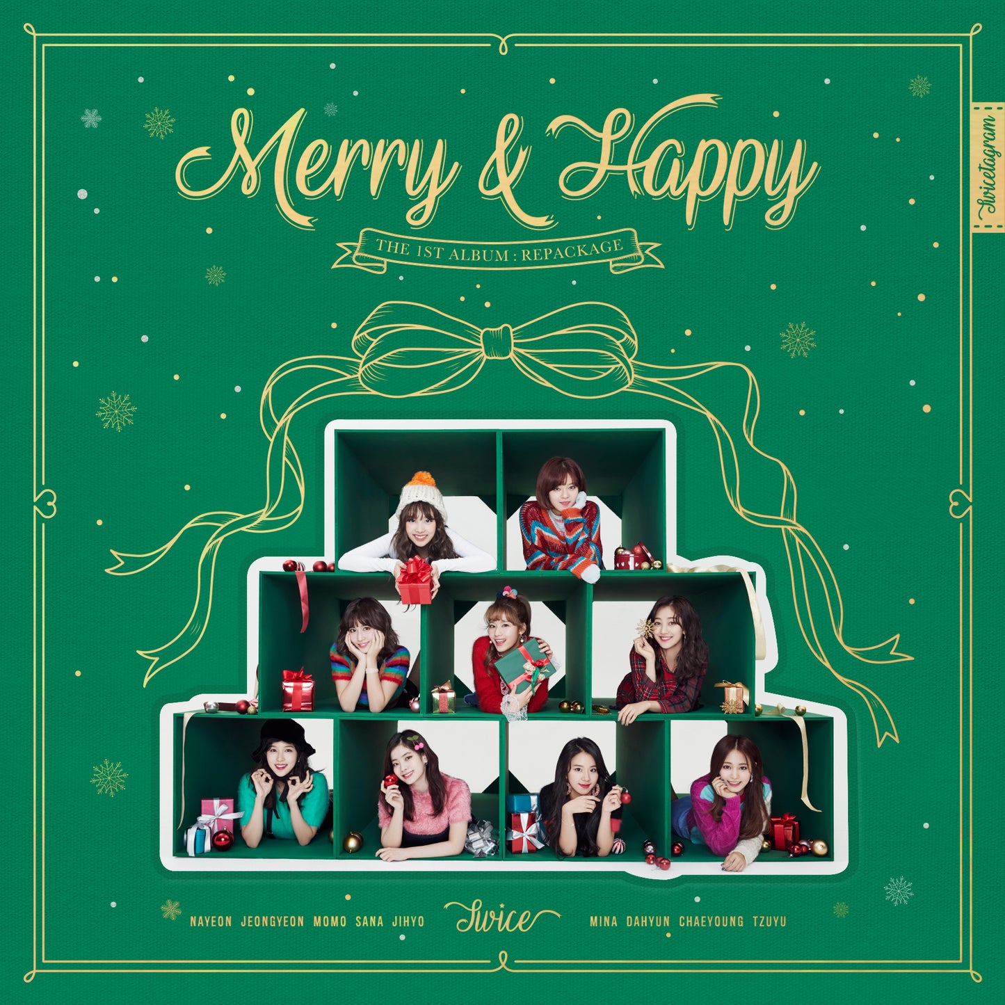 [TWICE] 1st Album Repackage - Merry & Happy [RANDOM]