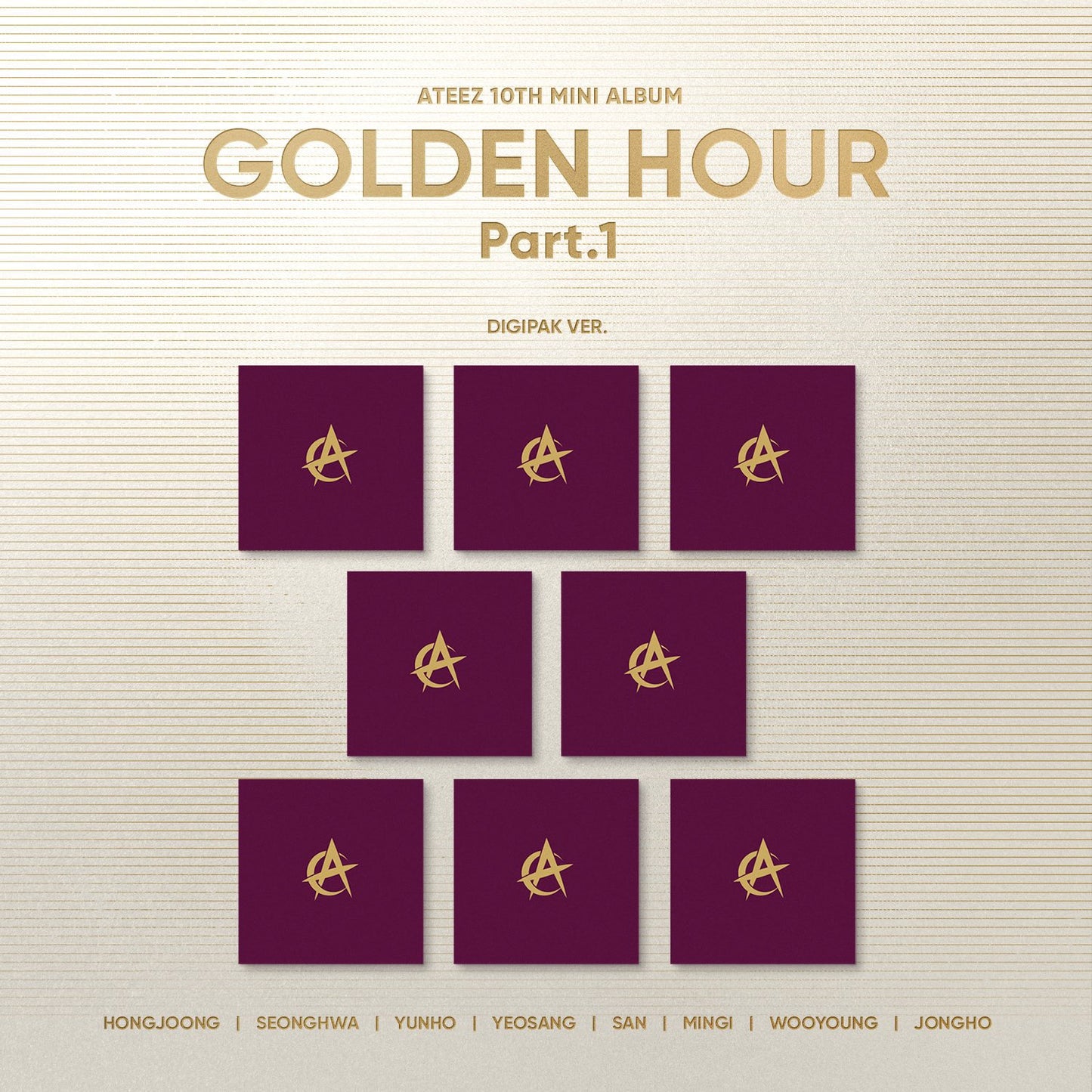 [ATEEZ] 10th Mini Album - GOLDEN HOUR : Part.1 (Digipack Ver.) [RANDOM]