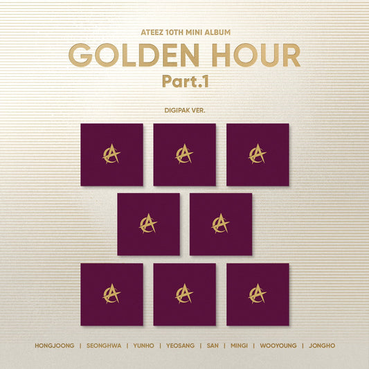 [ATEEZ] 10th Mini Album - GOLDEN HOUR : Part.1 (Digipack Ver.) [RANDOM]