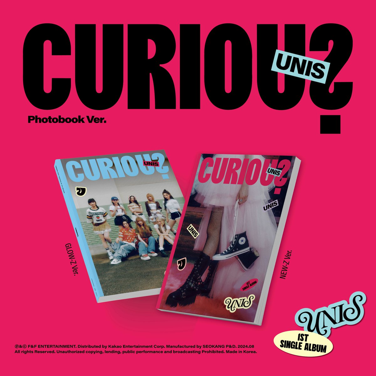 [UNIS] 1st Single Album - CURIOUS (Photobook Ver.) [RANDOM]