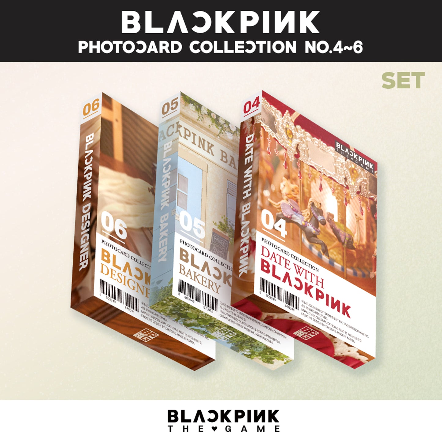 [BLACKPINK] - THE GAME PHOTOCARD COLLECTION No.4~6 (SET)
