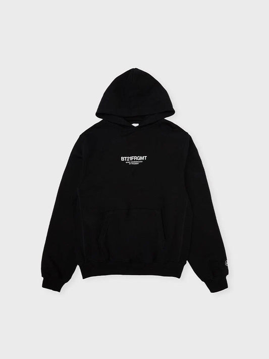 [APPAREL][BTS] BT21 X FRAGMENT LOGO HOODED SWEATSHIRT BLACK
