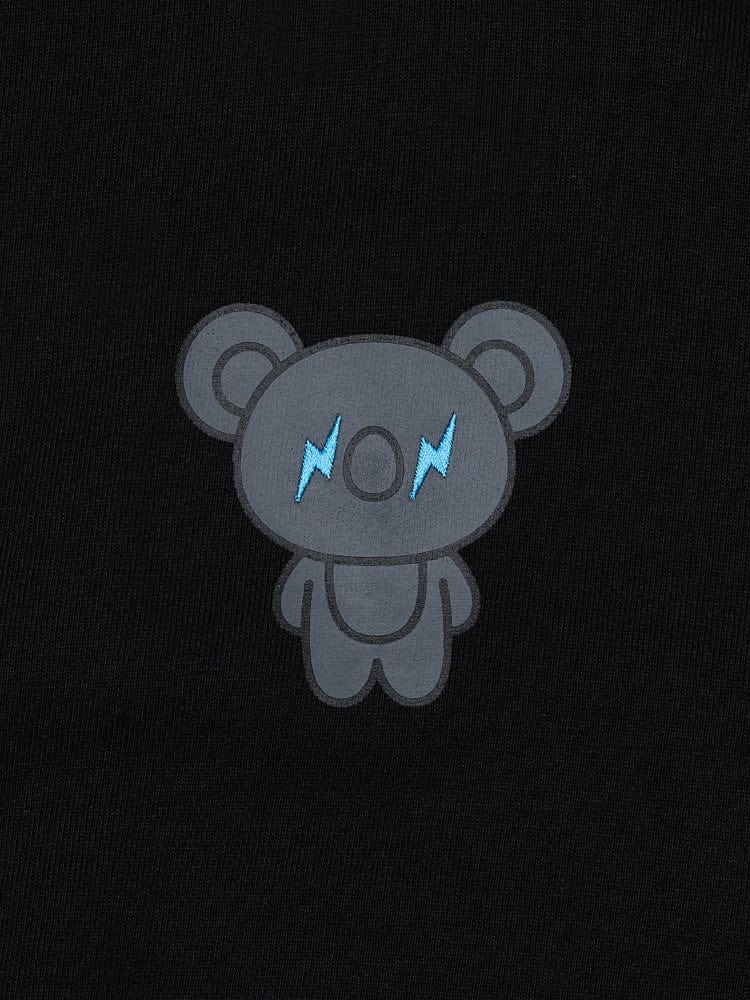 [APPAREL][BTS] BT21 X FRAGMENT GRAPHIC HOODED SWEATSHIRT BLACK (KOYA)