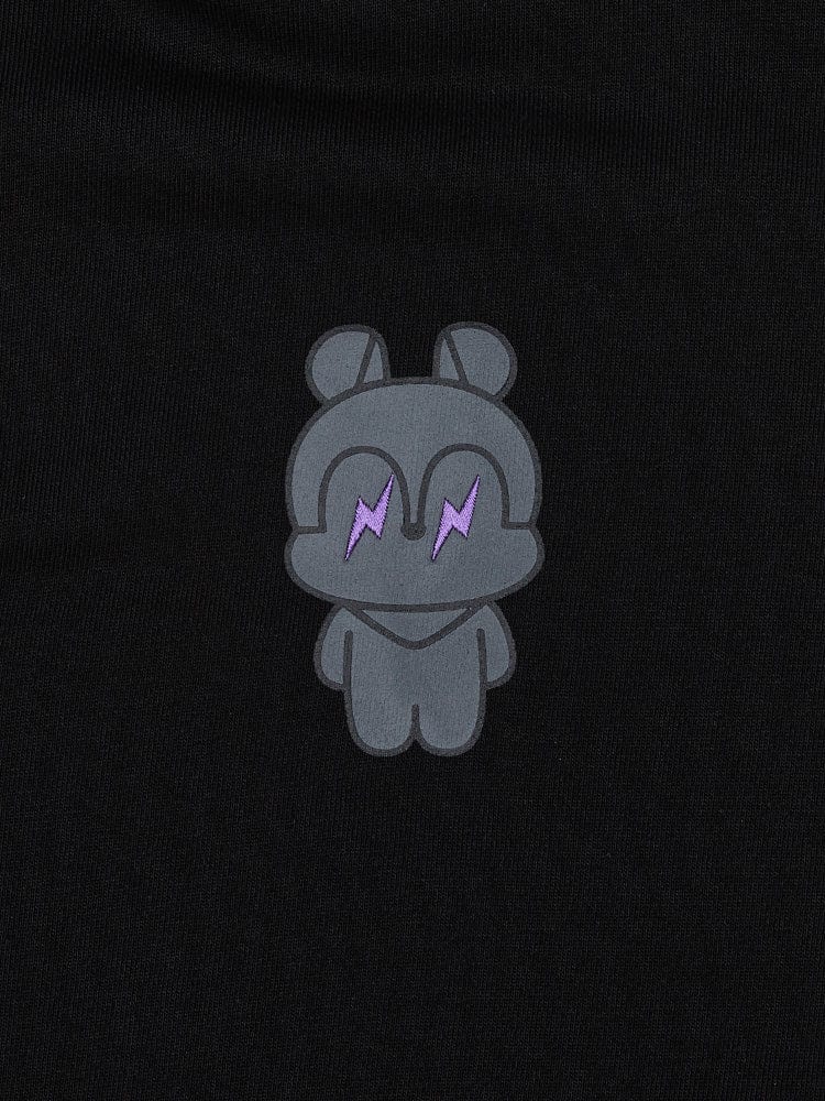 [APPAREL][BTS] BT21 X FRAGMENT GRAPHIC HOODED SWEATSHIRT BLACK (MANG)