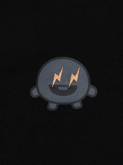 [APPAREL][BTS] BT21 X FRAGMENT GRAPHIC HOODED SWEATSHIRT BLACK (SHOOKY)