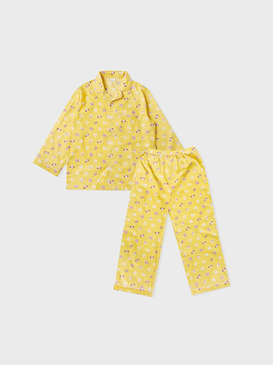 [APPAREL][BTS] BT21 STRIPED PAJAMA SET NEW BASIC EDITION YELLOW