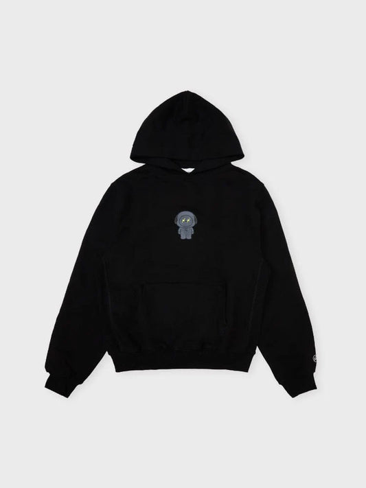 [APPAREL][BTS] BT21 X FRAGMENT GRAPHIC HOODED SWEATSHIRT BLACK (CHIMMY)