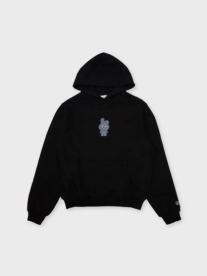 [APPAREL][BTS] BT21 X FRAGMENT GRAPHIC HOODED SWEATSHIRT BLACK (COOKY)