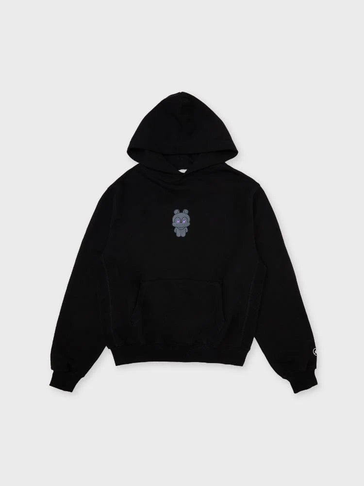 [APPAREL][BTS] BT21 X FRAGMENT GRAPHIC HOODED SWEATSHIRT BLACK (MANG)