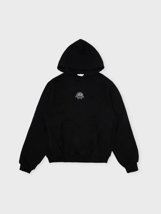 [APPAREL][BTS] BT21 X FRAGMENT GRAPHIC HOODED SWEATSHIRT BLACK (SHOOKY)