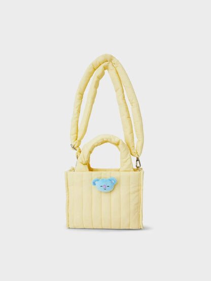 [APPAREL][BT21] BT21 QUILTED BAG WITH FACE PLUSH BADGE WINTER EDITION