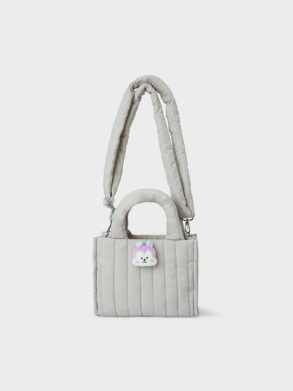 [APPAREL][BT21] BT21 QUILTED BAG WITH FACE PLUSH BADGE WINTER EDITION