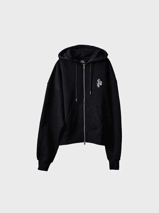 [APPAREL][(G)I-DLE] HOODIE ZIP-UP BLACK